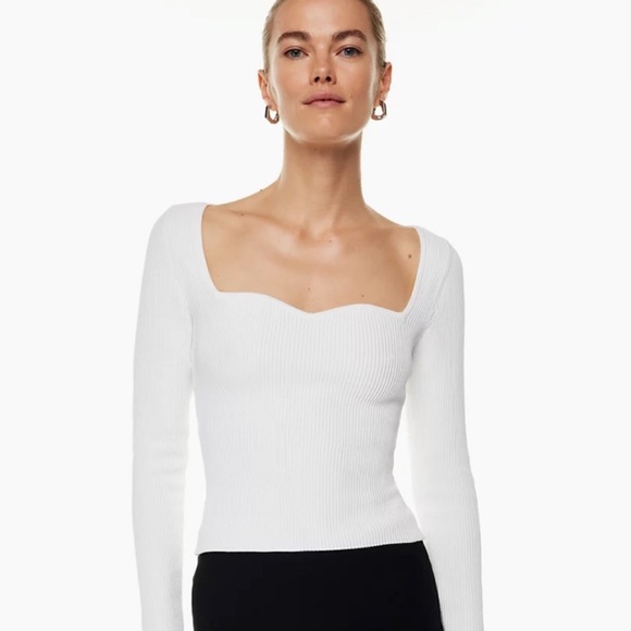 Babaton Tops - Aritzia Babaton Sculpt Knit Sweetheart Long sleeve Size XXS